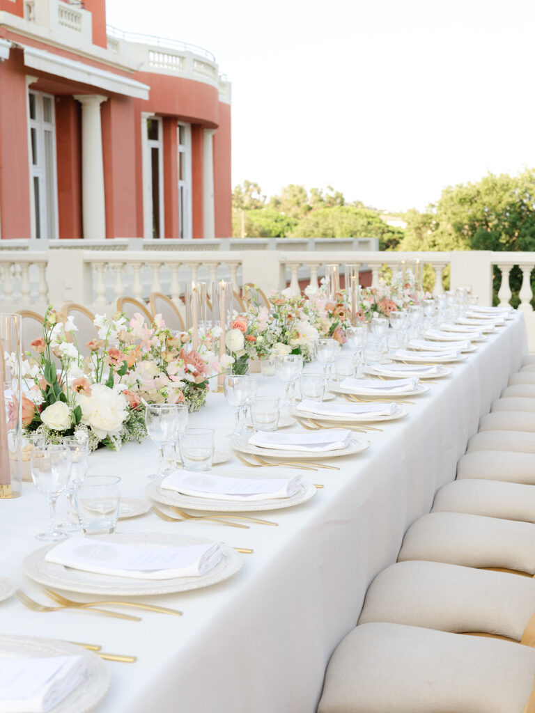 Wedding tablescape in South of France. 